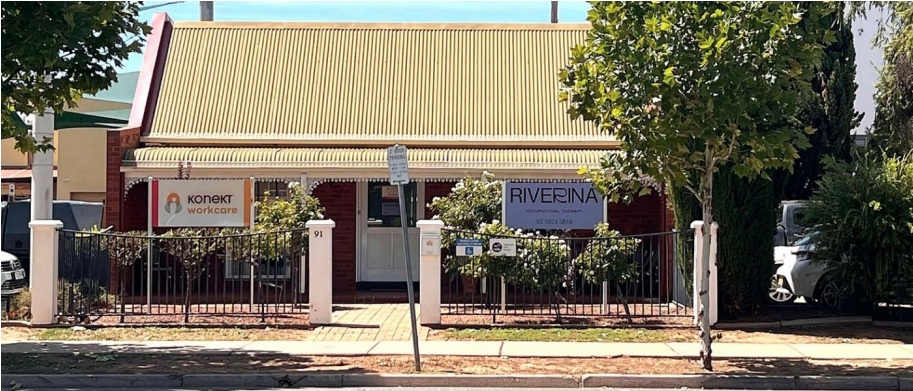 The planned hotel would be built at 91 Peter Street, the location of Konekt and Riverina Occupational Therapy. 